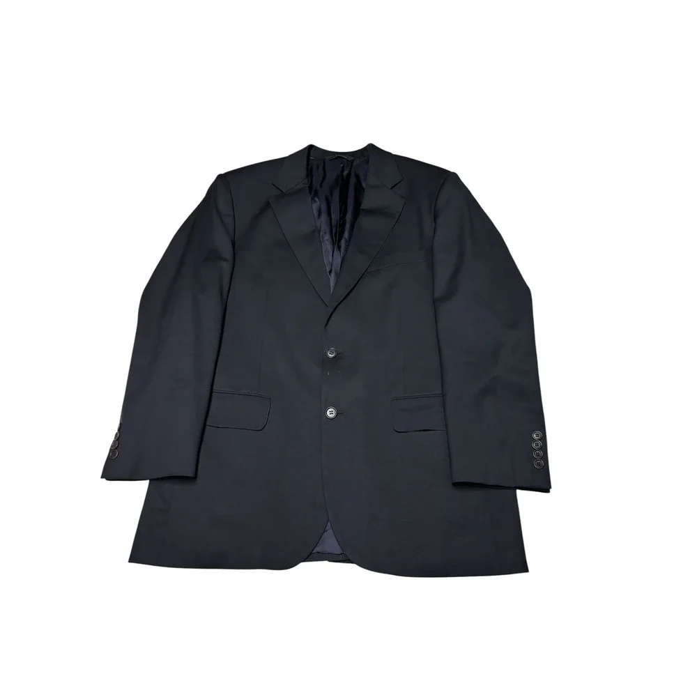 VTG Brooks Brothers Navy 100% Wool 2 Button Suit Men 2Pc Size 42R 34X29 Made USA